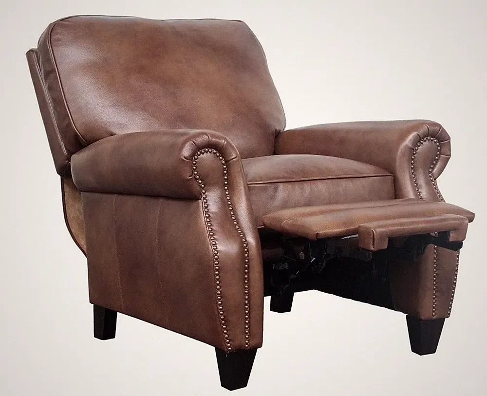 Barcalounger Briarwood II Genuine Wenlock Tawny All Leather Recliner Chair