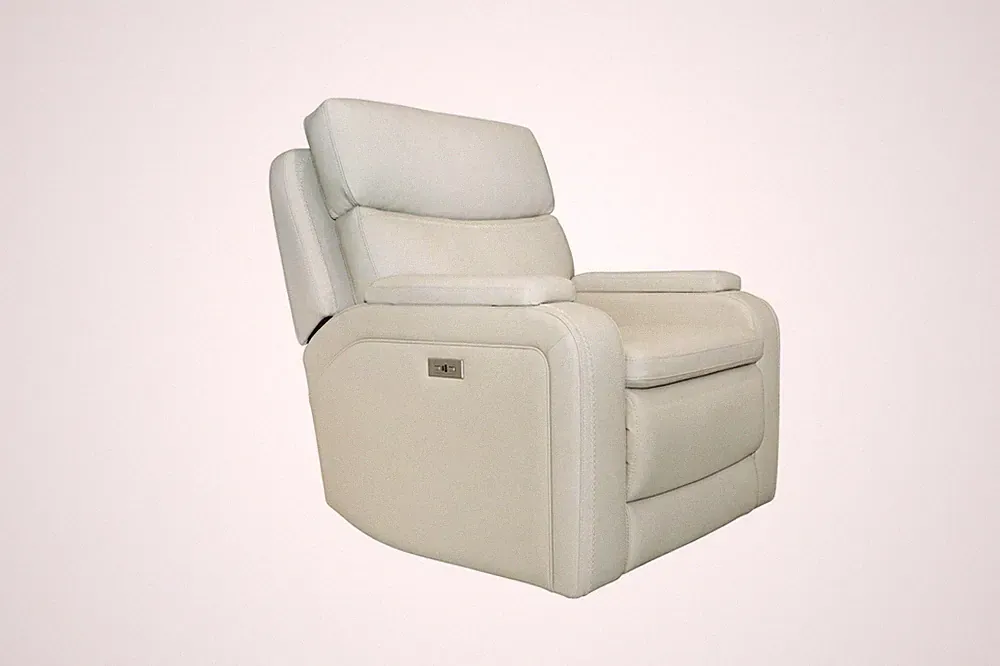 Barcalounger Gunner Power Recliner w/ Head Rest in Kobi Almond