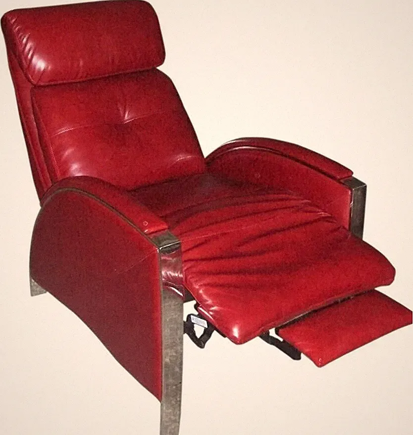 Barcalounger Horizon II Genuine Leather Recliner Lounger Chair - Stargo Red