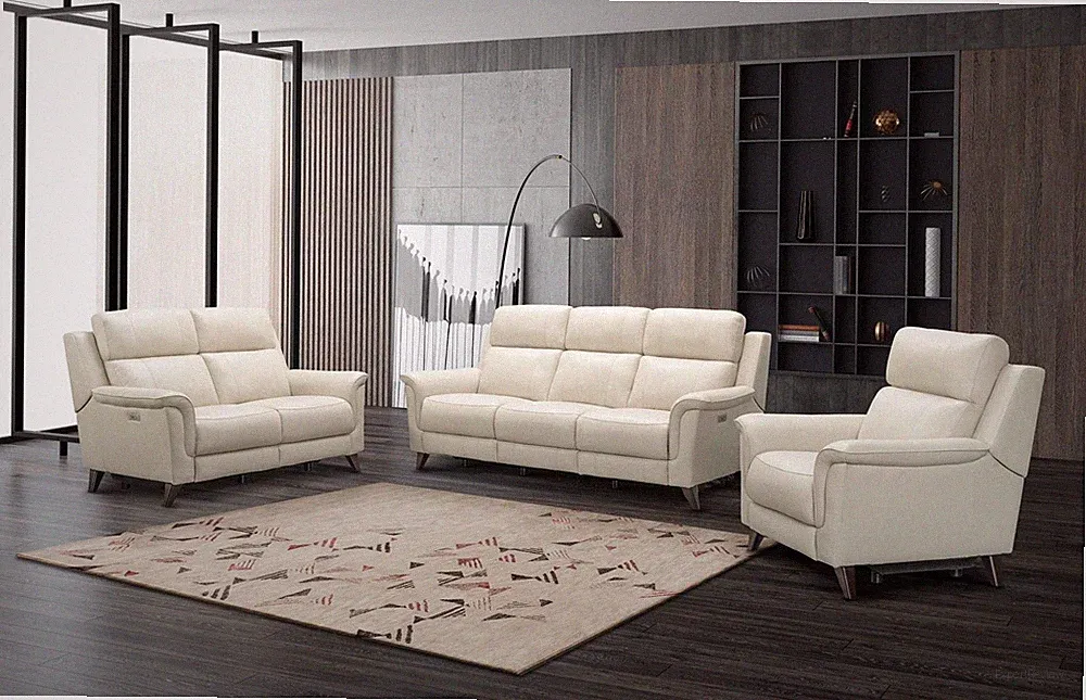 Barcalounger Kester Power Reclining Sofa in Laurel Cream