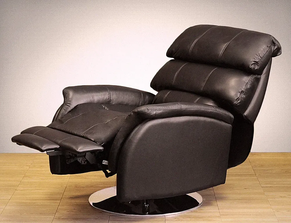 Barcalounger Lazer Push Back Recliner Chair - Stargo Black Leather