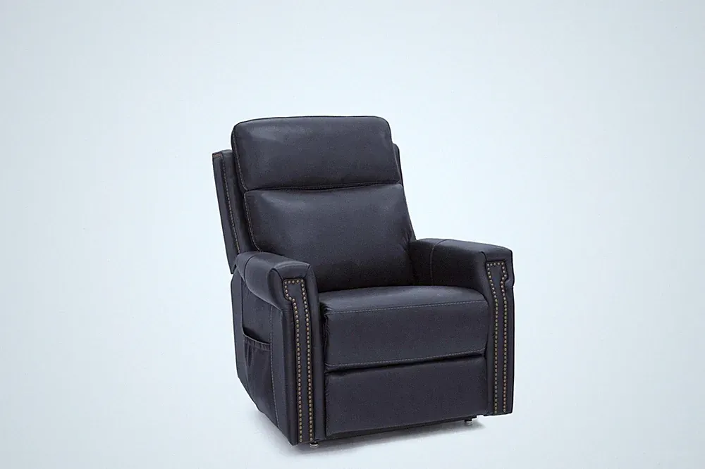 Barcalounger Louisville Power Lift Recliner w/Heat in Rainer Ocean