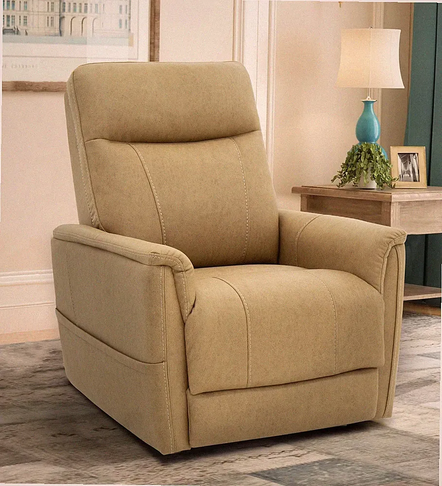 Barcalounger Montclair Power Lift Recliner w/ 3 Zone Heat in Jumbo Sand