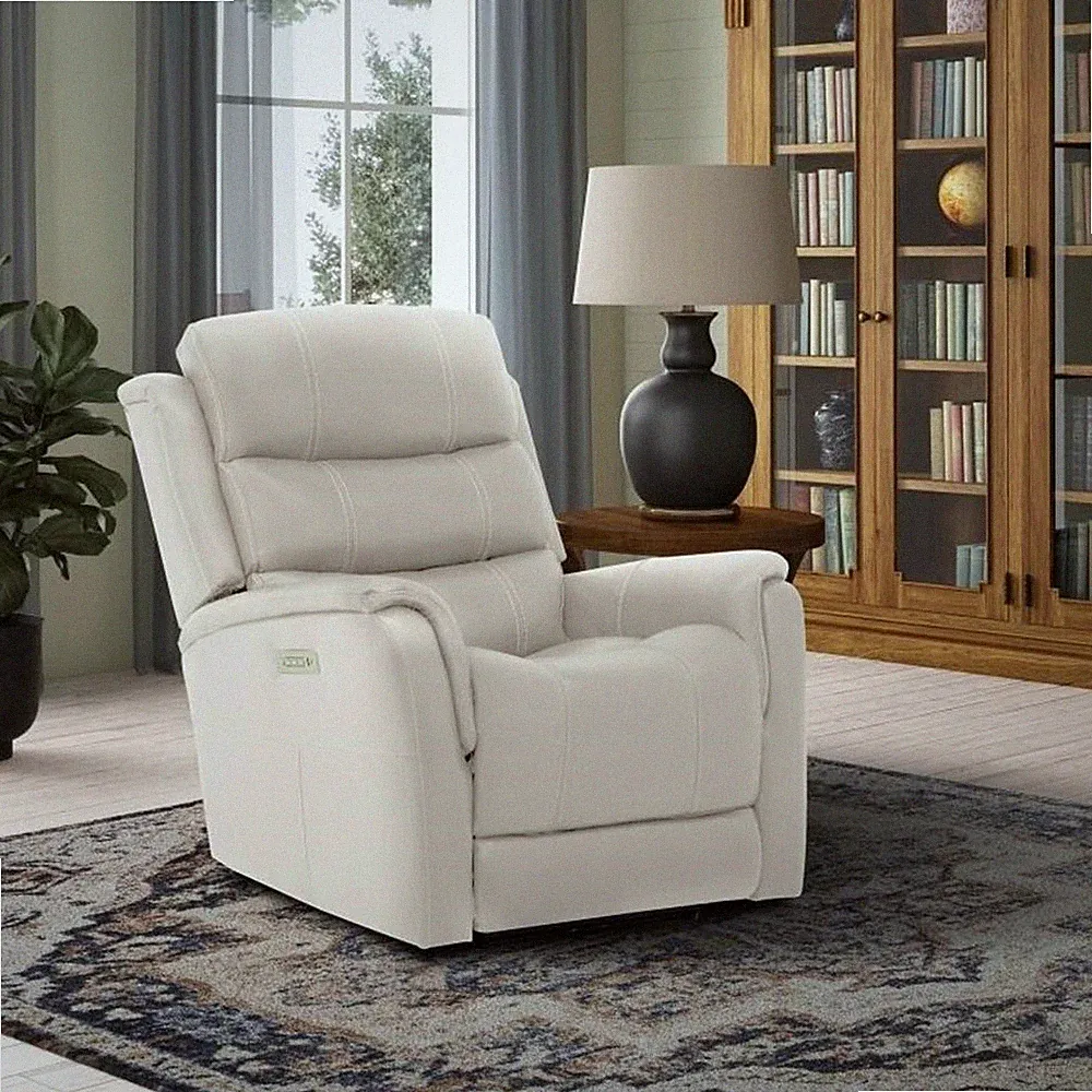 Barcalounger Mooresville Triple Power Zero Gravity Recliner in Sorrento Bone