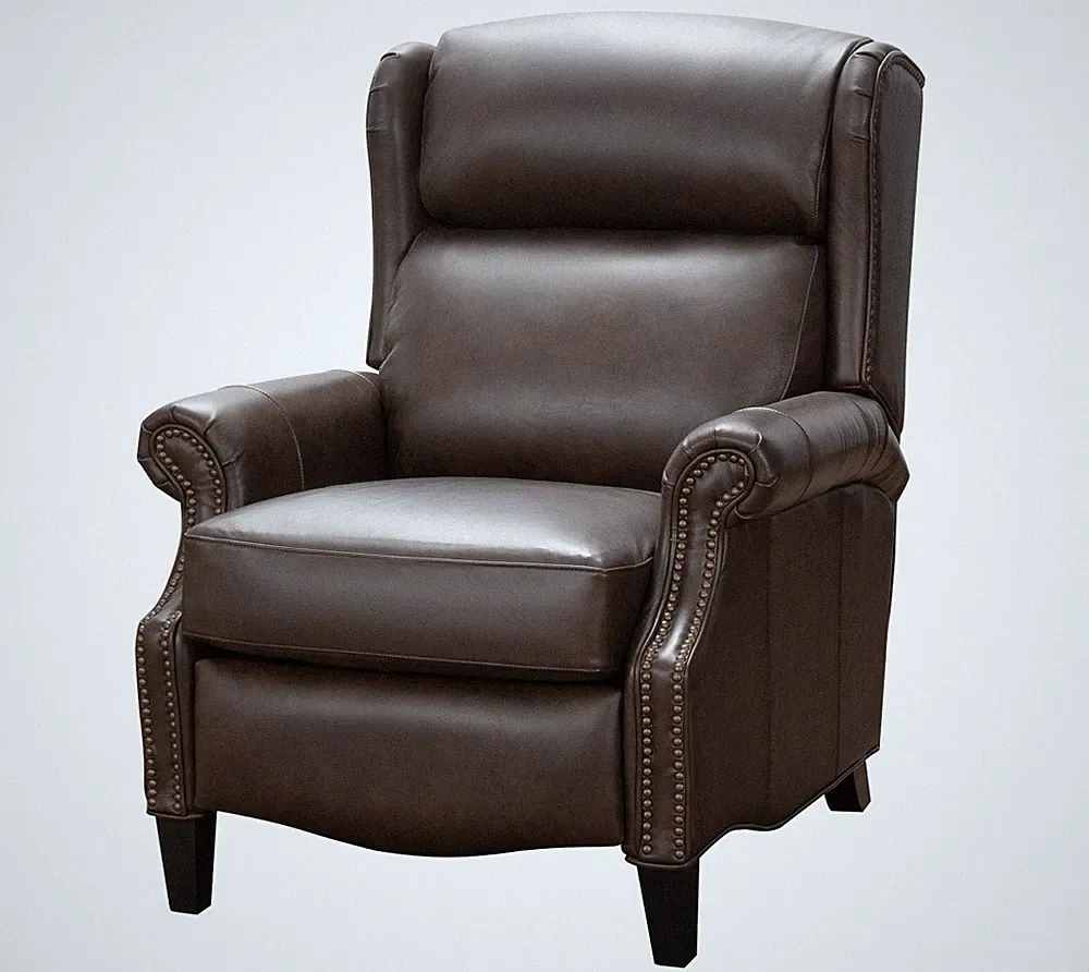 Barcalounger Philadelphia Power Recliner Chair - Headrest Ashford Walnut Leather