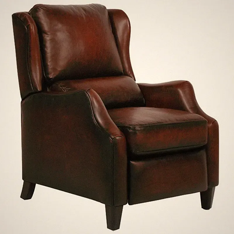 POWER Barcalounger Berkeley II Stetson Bordeaux Leather Recliner Lounger Chair