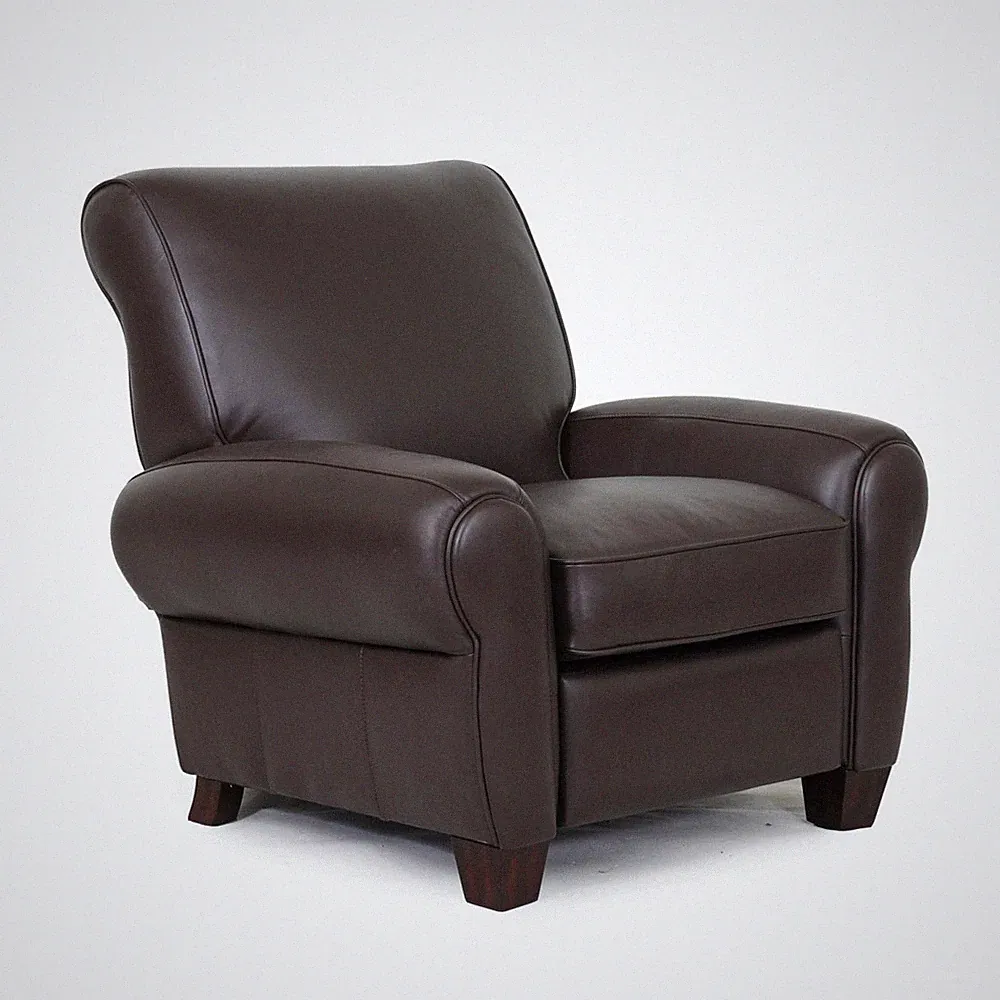 Power Barcalounger Lectern II Recliner Lounger Chair Chocolate Top Grain Leather