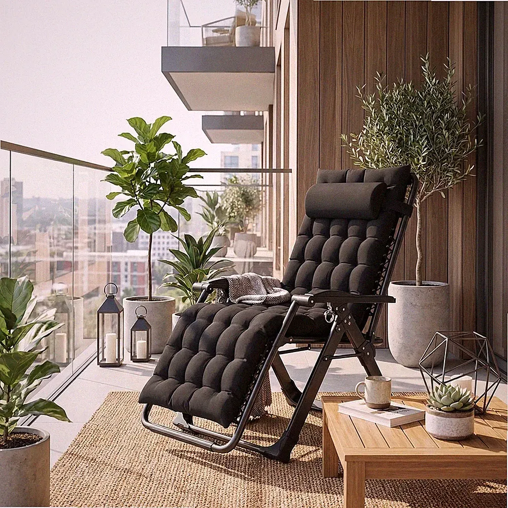 Zero Gravity Recliner Chair Removable Cotton Pad, Folding Adjustable